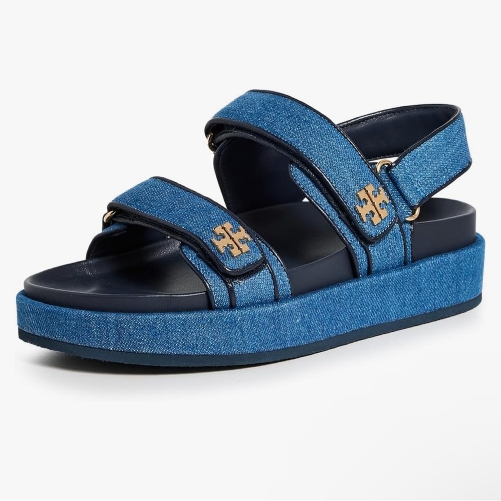 NWT Tory Burch Blue Denim Platform Sandals